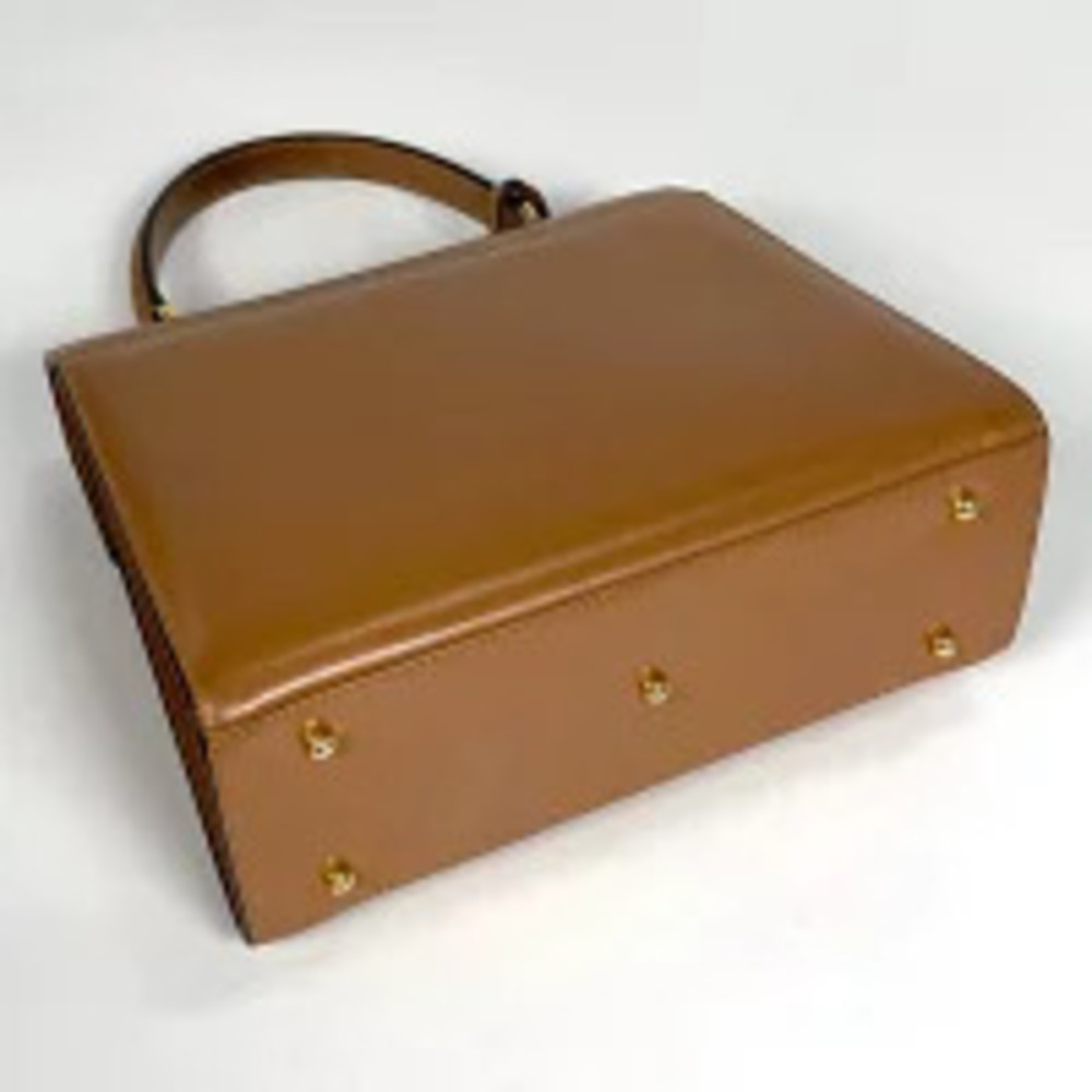 Gucci Leather Lady Handbag Brown Lock